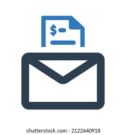 Icono de pago de factura.email (ilustración vectorial)