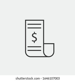bill payment line vector icon