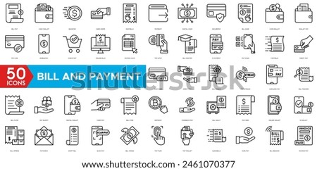 Bill And Payment Method icon. Bill Pay, Cash Wallet, Quick Pay, Card Swipe, Easy Bills, Pay Right, Digital Cash, Secure Pay, Bill Ease, Coin Wallet