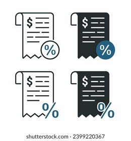 Bill payment percentage. Illustration vector