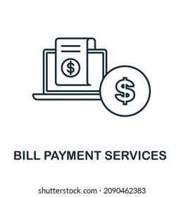 Bill Payment Services icon. Line element from banking operations collection. Linear Bill Payment Services icon sign for web design, infographics and more.