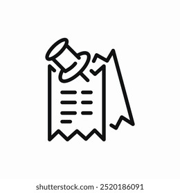 bill pin icon sign vector