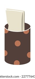 Icono plano de la taza de plástico. Ilustración del vector
