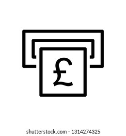 Bill and pound sterling vector icon. Invoice, bill icon suitable for info graphics, websites and print media and interfaces.