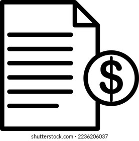 Bill and pound sterling vector icon. Invoice, bill icon suitable for info graphics, websites and print media and interfaces..eps
