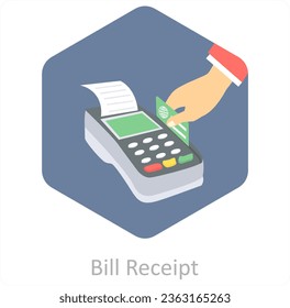 Bill Receipt and invoice icon concept