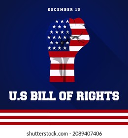 Bill of rights day theme poster. Vector illustration. Suitable for Poster, Banners, campaign and greeting card. svg