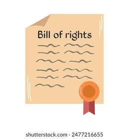 Bill of rights icon clipart avatar logtotype isolated vector illustration