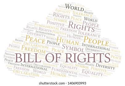 Bill Of Rights word cloud. Wordcloud made with text only.