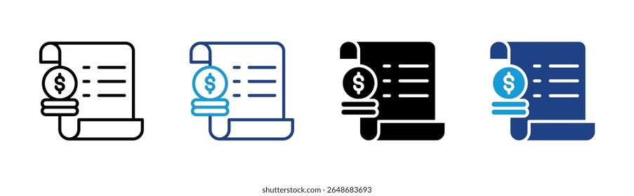 Bill Statement Icon Element For Design
