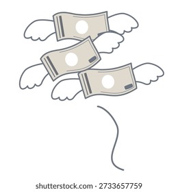 A bill that grows wings and flies away