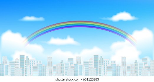 Bill town scenery background