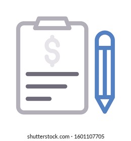 bill vector color line icon 