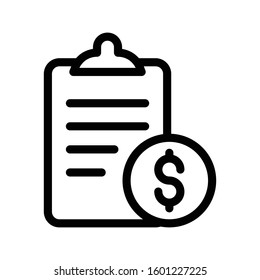 bill vector color line icon 