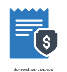 bill vector glyph color icon 