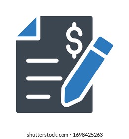 icono de color de glifo vector de lista 