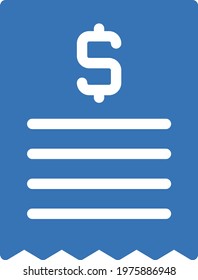 bill vector glyph colour  icon