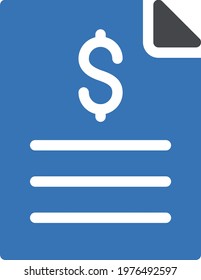 bill vector glyph colour  icon