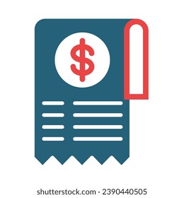 Bill Vector Glyph Two Color Icon For Personal And Commercial Use.
