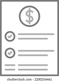 Bill vector icon. Can be used for printing, mobile and web applications.