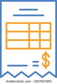 Bill vector icon. Can be used for printing, mobile and web applications.