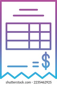 Bill vector icon. Can be used for printing, mobile and web applications.