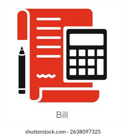 Bill vector icon concept design