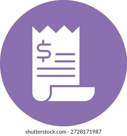 Ilustração de design de ícone de vetor de fatura