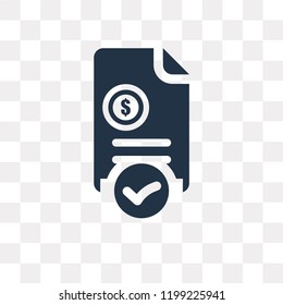 Bill vector icon isolated on transparent background, Bill transparency concept can be used web and mobile