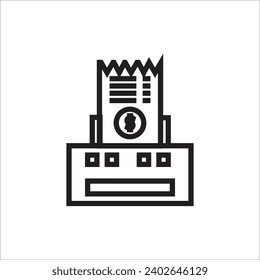 bill vector icon line template