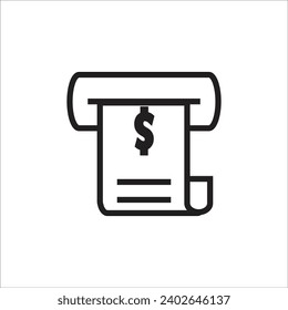 bill vector icon line template