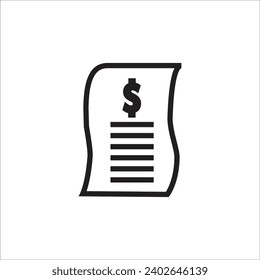 bill vector icon line template