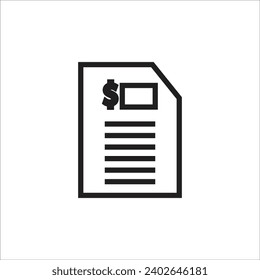 plantilla de línea de icono de vector de lista