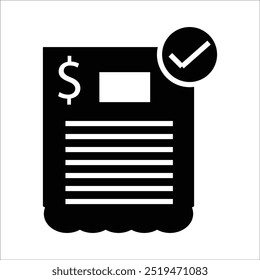 bill vector icon line template
