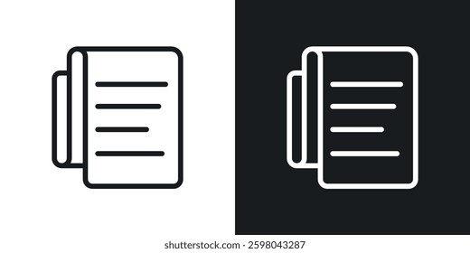 Bill vector icon set in black and white color.