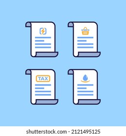 Bill vector illustration. Suitable for stickers, icons, and others