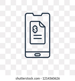Bill vector outline icon isolated on transparent background, high quality linear Bill transparency concept can be used web and mobile