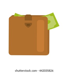 bill and wallet icon. money design. vector graphic