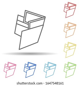 Bill in your wallet in multi color style icon. Simple thin line, outline vector of mobile banking icons for ui and ux, website or mobile application