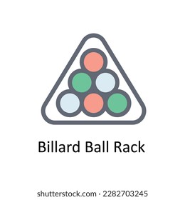 Billard Ball Rack  Vector  Fill outline Icons. Simple stock illustration stock
