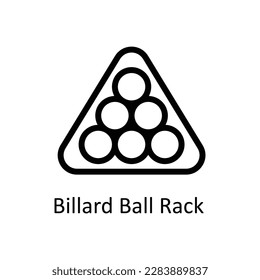 Billard Ball Rack  Vector   outline Icons. Simple stock illustration stock