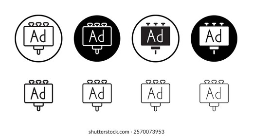 billboard ad promotion icon Outline vector for web ui