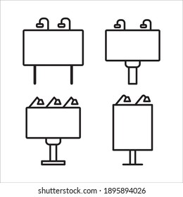 Billboard ADS Icon Vector Design Template Illustration