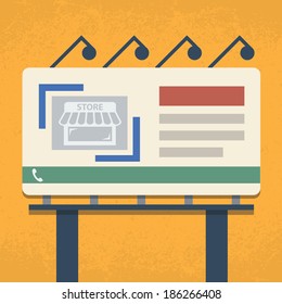  Billboard for advertisement. Flat design