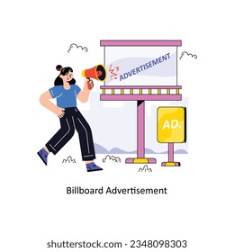 Billboard Advertisement  Flat Style Design Vector illustration. Stock illustration