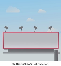 Billboard advertising logo icon vector illustration,suitable for interface or modern graphic design, suitable for doodle too