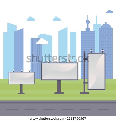 Billboard advertising logo icon vector illustration,suitable for interface or modern graphic design, suitable for doodle too