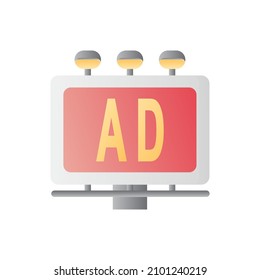 billboard advertising, marketing vector icon 