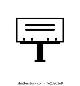 billboard advertising, marketing vector icon isolated on white background