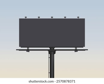 Billboard advertising on evening background for decoration